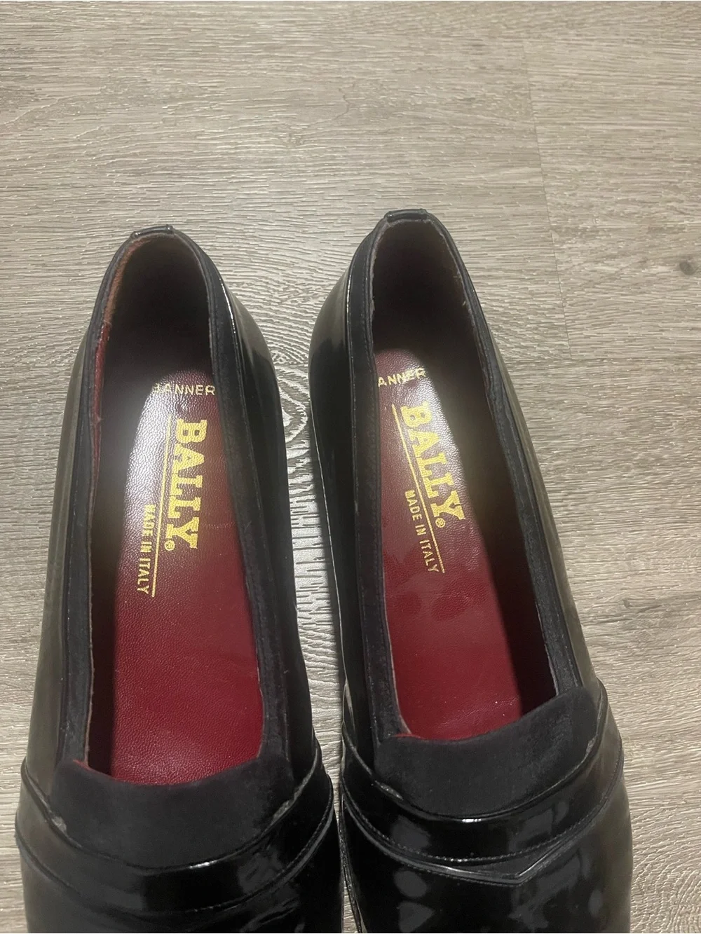 Bally Men's Black Patent Leather Loafers Made In Italy Size 10 M